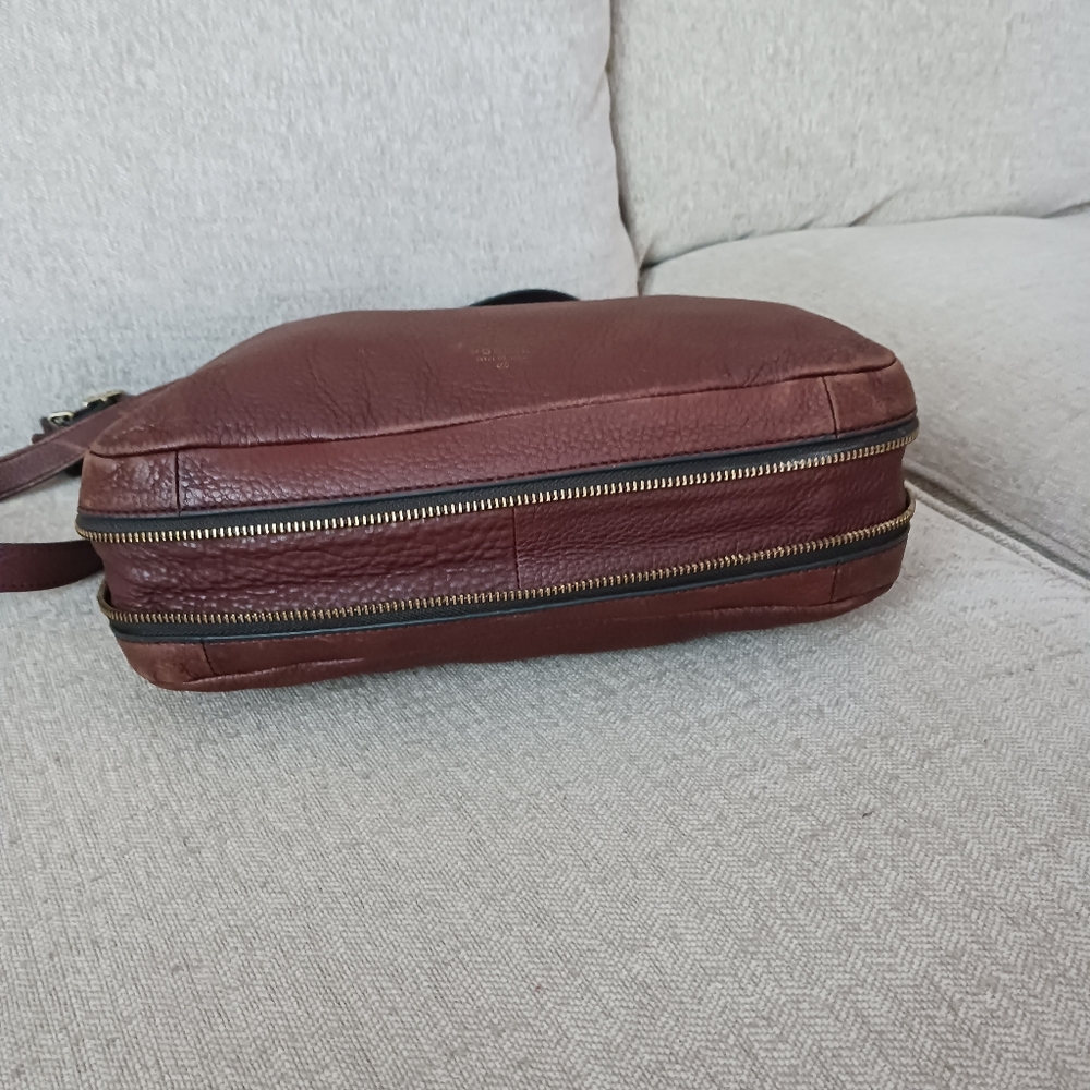 Fossil Brown Leather Satchel Bag - Picture 3 of 14